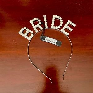 Diamond Rhinestone “BRIDE” headband with tags